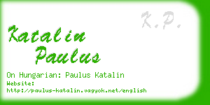 katalin paulus business card